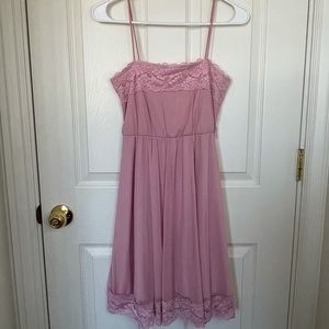 Pink lace dress